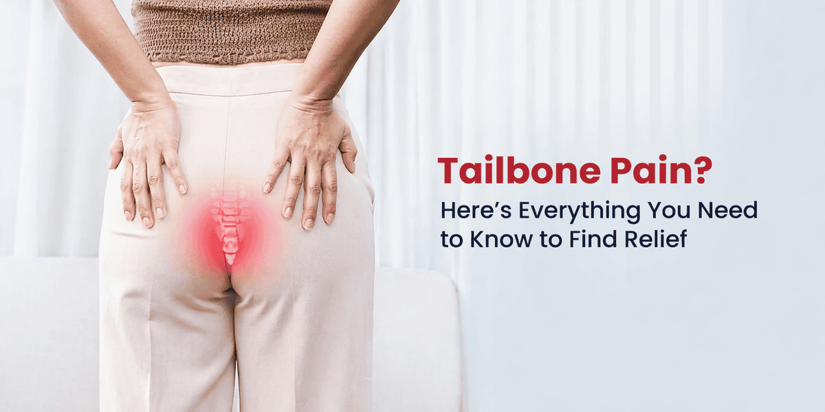 Diagram showing the coccyx at the base of the sacrum and the ganglion impar nerve structure